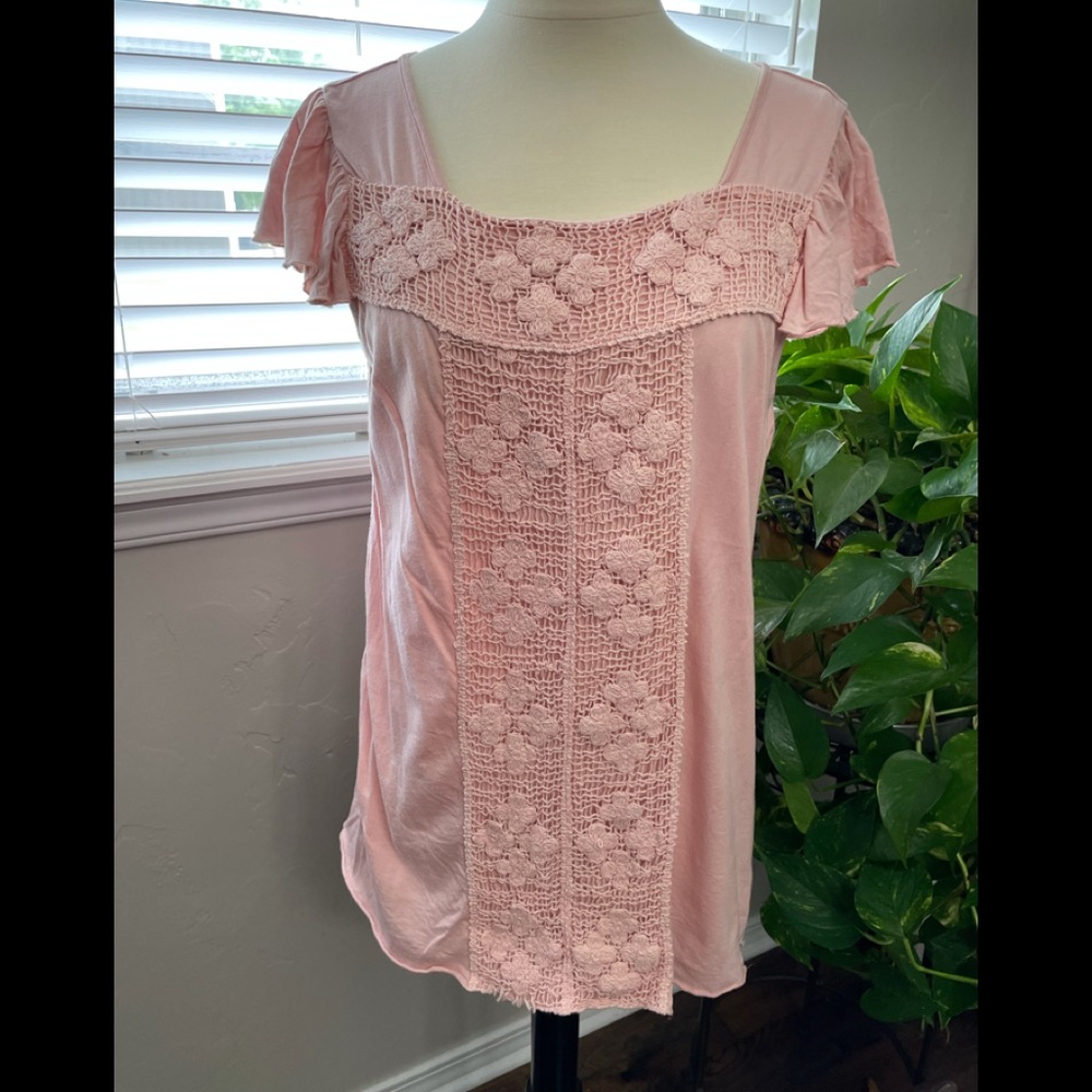 Sundance Crocheted Tee